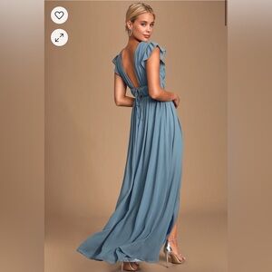 LULUS SIZE MEDIUM SLATE BLUE BRIDESMAID DRESS